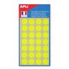 Signaling Labels - AGIPA - Round 15 Mm - Fluorescent Yellow - Permanent Adhesive - Mixed