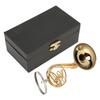 Miniature French Horn Model Brass Golden Stylish Exquisite Birthday Gift Mini Musical Instrument