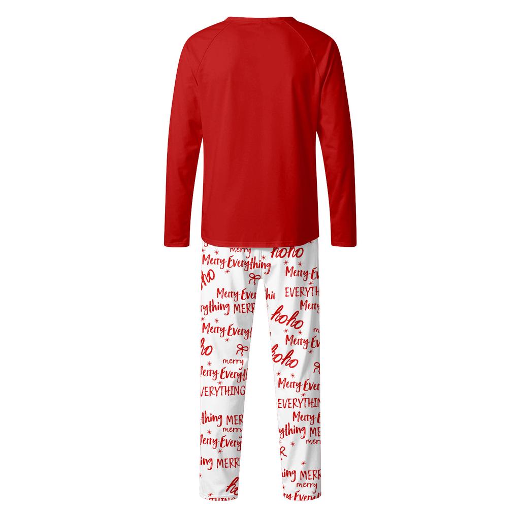 Family Matching Print Sets Pajamas Loungewear Outfits Family Matching Long Sleeve Tops+Pants Set