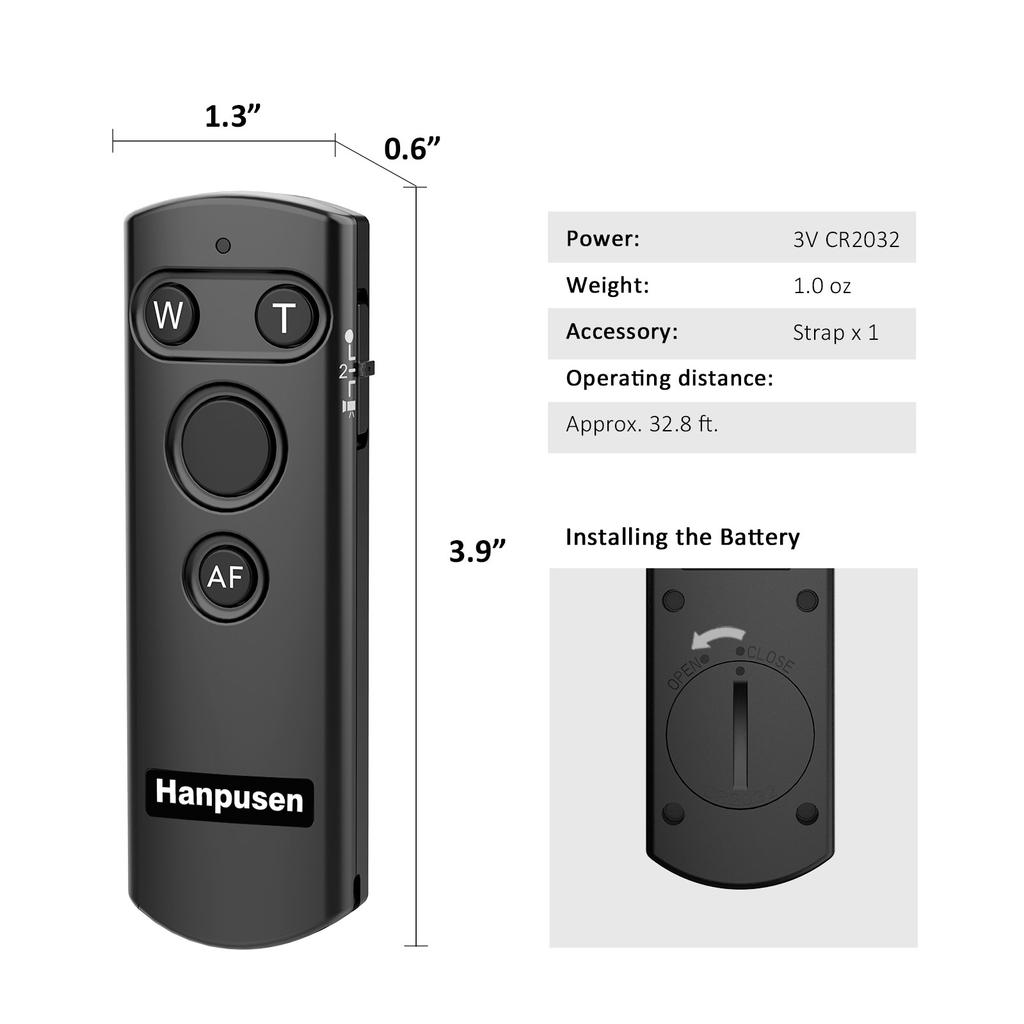 Беспроводной пульт дистанционного управления затвором для Canon EOS R100 M6II 6DII T7i T8i 77D SL2 SL3 G5XII G7XIII SX70HS, замена Canon BR-E1