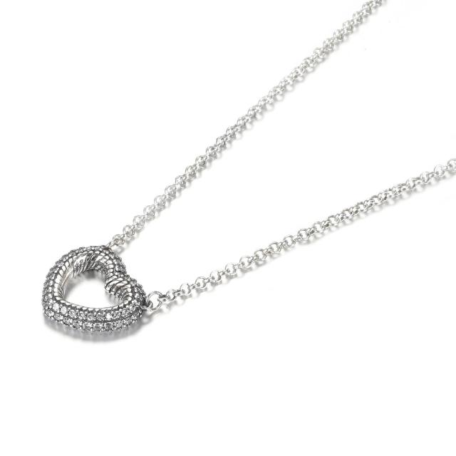 Ожерелье Rainbow Heart Love Butterfly для женщин, цепочка из стерлингового серебра 925 пробы с подвесками для пар, колье, женские украшения