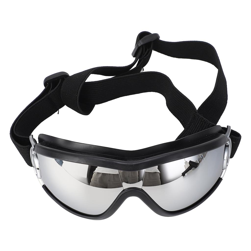 Dog Goggles Wind Proof UV Proof Fog Proof Dog Sunglasses with Adjustable Strap for Outdoor Silver