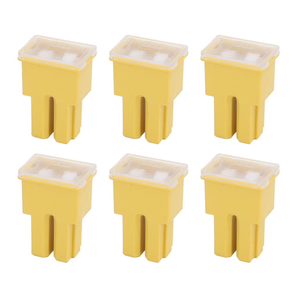 10 Pcs Fuse Female Terminal Case 60A 32V Yellow Cartridge Fuse Replacement for Automobile Truck