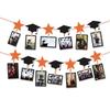 Black Gold Graduation Photo Banner Celebrate Picture Banner Graduation Hanging Decor  Classmates