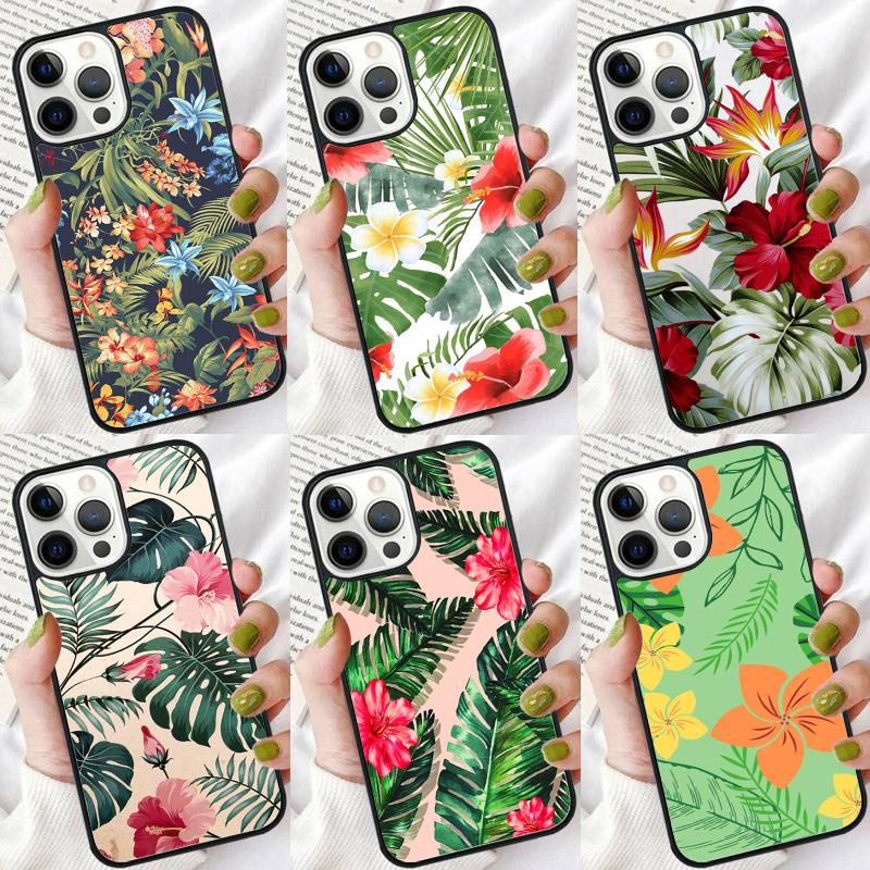 Tropical leaves Phone Case For iPhone 17 Air 16 pro max 15 14 plus 12 13 Soft Bumper Shell Cover coque