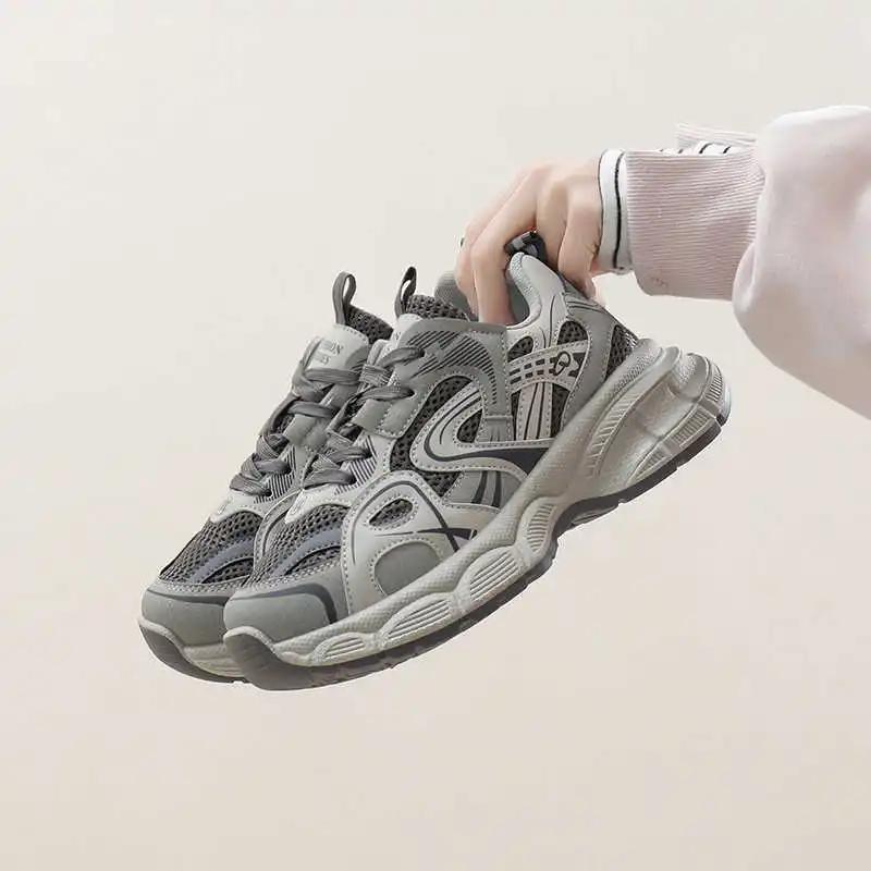 Модная платформа с круглым носком Женская обувь для ходьбы Повседневные женские роскошные кроссовки Волейбольные кроссовки Спортивная Спортивно-досуговая