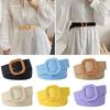 Fashion Summer Bohemian Waistband Braided Belts Straw Woven Belt Waist Belt