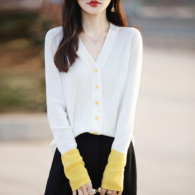 Женский легкий кардиган из 50% шерсти и 50% шелка Mulberry — универсальный трикотаж на все 4 сезона для комфорта и стиля в любое время года