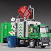 AAYF1 1:24 Игрушечная модель мусоровоза Санитарный грузовик Металлическая литая с музыкой и светом Открывающиеся двери Строительная техника Инерционные игрушки