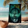 Viking Runes & Tree of Life Fashion Beach Towel: Ideal for Summer Adventures Soft, absorbent and quick drying suitable for swimming and bathing
