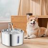 Dog Water Fountain Stainless Steel 2.2L Automatic Pet Drinking Fountain Silent Low-Noise Purify Water Fountain for Home Indoor Dogs