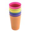 6pc Colourful Plastic Cups Reusable Eco-Friendly Drinking Cup Stackable Water Coffee Juice Beverage Mugs Picnic Travel Drinkware