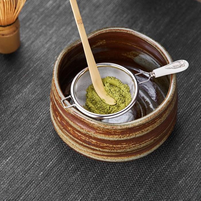 Pokalotea Matcha Tea Set 9-Piece Tea Utensils, Matcha Bowl, Whisk, Scoop, Lid, Sifter, Cloth, Caddy, Glass Teapot. Matcha powder sold