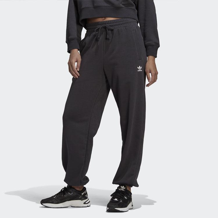 adidas Оригинальные женские спортивные штаны с трилистником, черные HU1622
