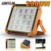 Rechargeable 2000 Watts Solar Flood Light Outdoor Portable LED Reflector Spotlight Rechargeable Projector Floodlight Solar Lamp