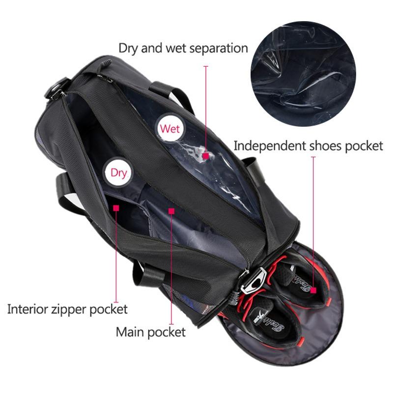 Fitness Gym Nylon Large Training Shoulder Yoga Patchwork Travel Duffel Outdoor Tas Sac De Sport Bag