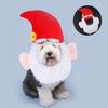Dog Christmas Hat Pet Santa Claus Hat with Ears And Beard Xmas Costume Headgear for Small Dogs Cats Festive Dress-up Accessories