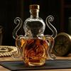 Бутылка для виски в виде осьминога, Забавная 3D стеклянная фигурка-декантер животного, 320 мл, Уникальный дозатор для алкоголя для декора домашнего бара, Оригинальный подарок для мужчин, папы, мужа