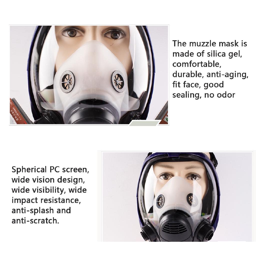 21 в 1 Химический Противогаз Химическое Биологическое Радиоактивное Загрязнение Самовсасывающий Полнолицевой Маска Противогаз