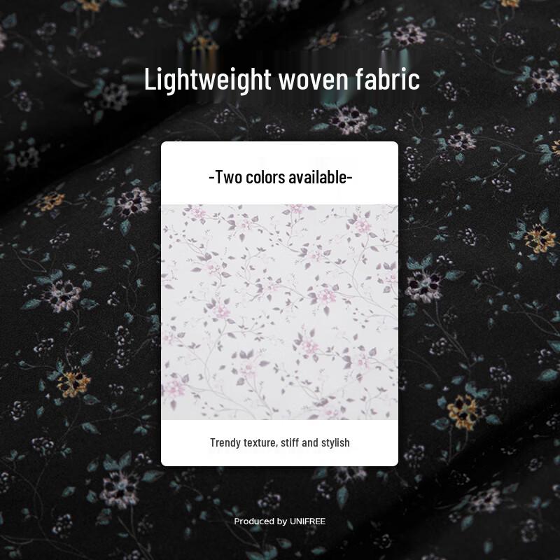 unifree Korean Style Small Floral 90% White Duck Down Short Jacket