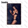 Sexy Metal Poster Angel Wings Girl Metal Signs Dropped Underwear Straps Woman Tin Signs Vintage Plaque for Bar Pub Home Decor