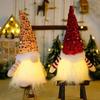 Christmas Gnome Doll Elf 30cm Led Light Xmas Ornaments Decorations for Home 2024 New Year Gift Kids