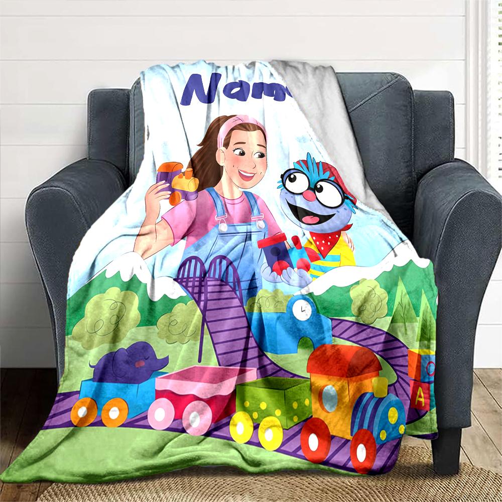 Customiz Name Personality Ms. Rachel Blanket Soft &Warm Sofa Office Bed Travel Lunch Break Blanket, Gift Suitable All Seasons