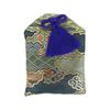 Kurita's Special Buddhist Statue [Amulet Bag] with Gold Brocade Tassel for Buddhas with Hands In Prayer (11.5cm Long, 8.5cm Wide) Navy BlueIndigo