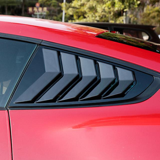 Rear Quarter Window Louvers For Ford Mustang 2015- Scoops Spoiler Car Tunning Panel Side Air Vent Cover Windshield