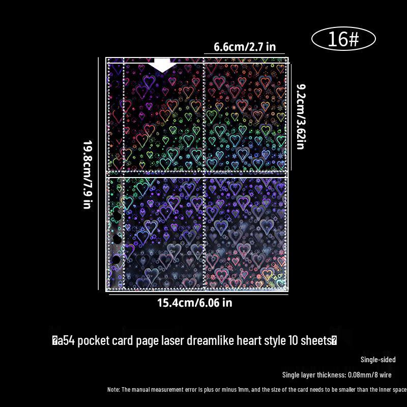 Компактный нескользящий прозрачный альбом для карточек формата А5 с 3-дюймовыми четырехлистными страницами для хранения небольших карточек
