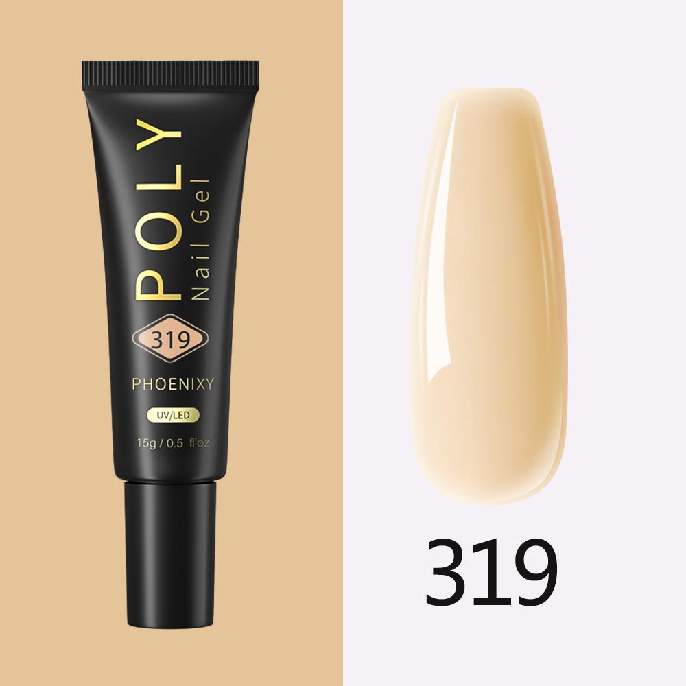 PHOENIXY 37 цветов поли УФ-гель для наращивания ногтей с блестящим лаком для ногтей для шедевров нейл-арта с использованием полигеля