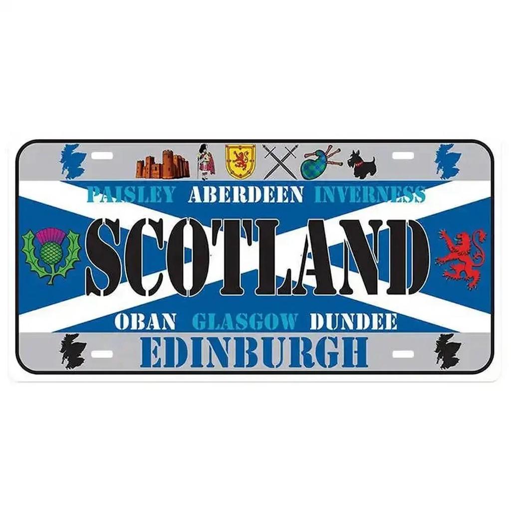 Spain License Plates for Wall Art Decoration Metal Tin Signs Vintage Tags Metal Automotive Signs For Cafe Bar Club Garage Pubs