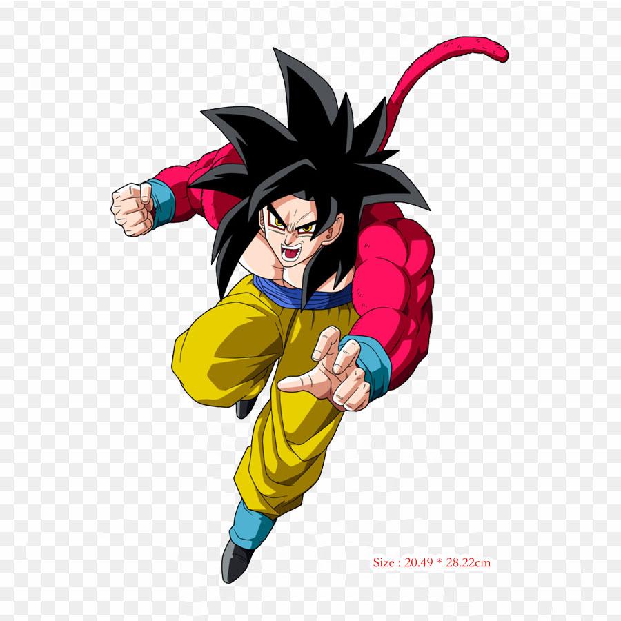 Patches For Clothes Bag Iron On Thermal Stickers Goku Ssj 3 Goku Goten Pattern Washable Heat Transfer