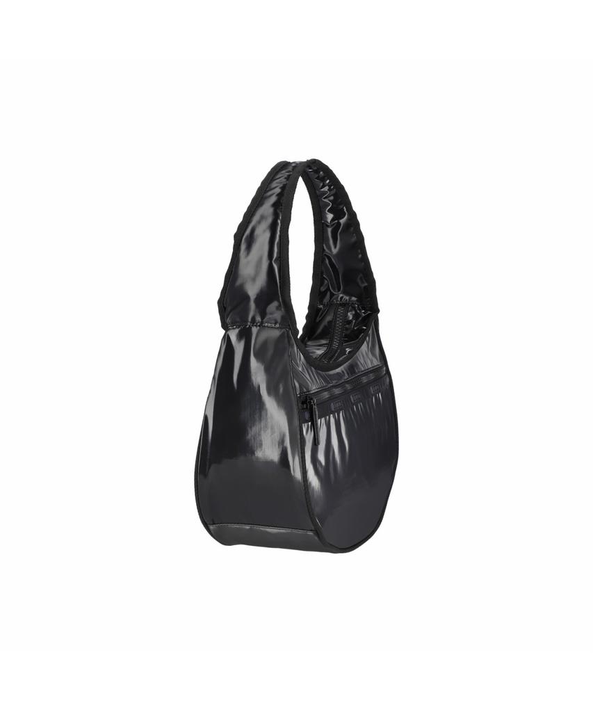 Сумка через плечо Lesportsac Black Shine Medium Crescent Zip [1810.M135]