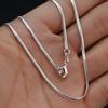 Fashion Silver Color Flat Snake Chain 2mm Width Necklace Jewelry Gifs