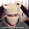 Ручной вязаный крючком мультяшный персонализированный защитный чехол для мотоциклетного шлема модный забавный чехол для шлема