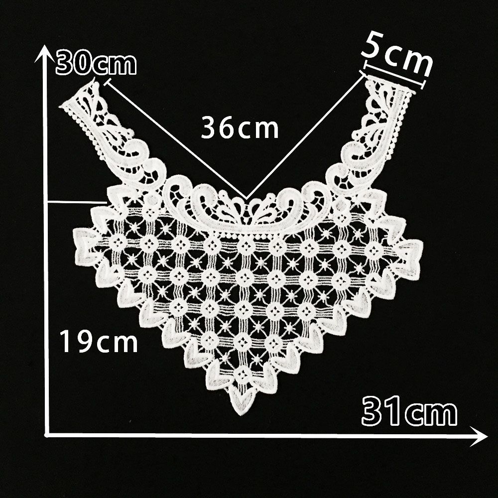 White I Milk Silk Embroidery Hollow Collar Sewing Lace Diy Decoration With Clothing Accessories Collar Accessories