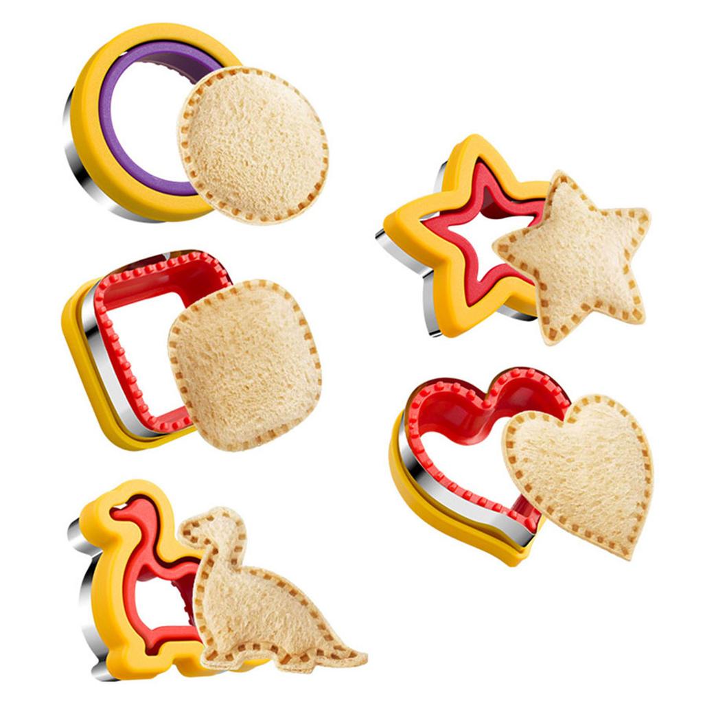 Sandwich Cutter, Cookie Cutters, Cookie Stamps And Sealer Vegetable Cutters For Kids Sandwich Maker Lunchbox Bento Box DIY Lunch