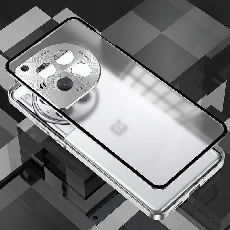 Ударопрочный чехол для телефона Oneplus Ace 3 Pro 3V с металлической рамкой из алюминиевого сплава, матовая прозрачная акриловая задняя крышка для Oneplus ACE 3Pro