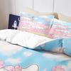 Набор постельного белья Cinnamoroll Hello Kitty Kuromi Sakura Милый мультяшный пододеяльник Наволочка Набор Kawaii Розовый Синий Декор для дома и спальни