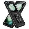 Для Samsung Galaxy Z Flip7 FE 5G/Z Flip6 5G Чехол Военного Класса с Кольцом-Подставкой PC + TPU Чехол для Телефона