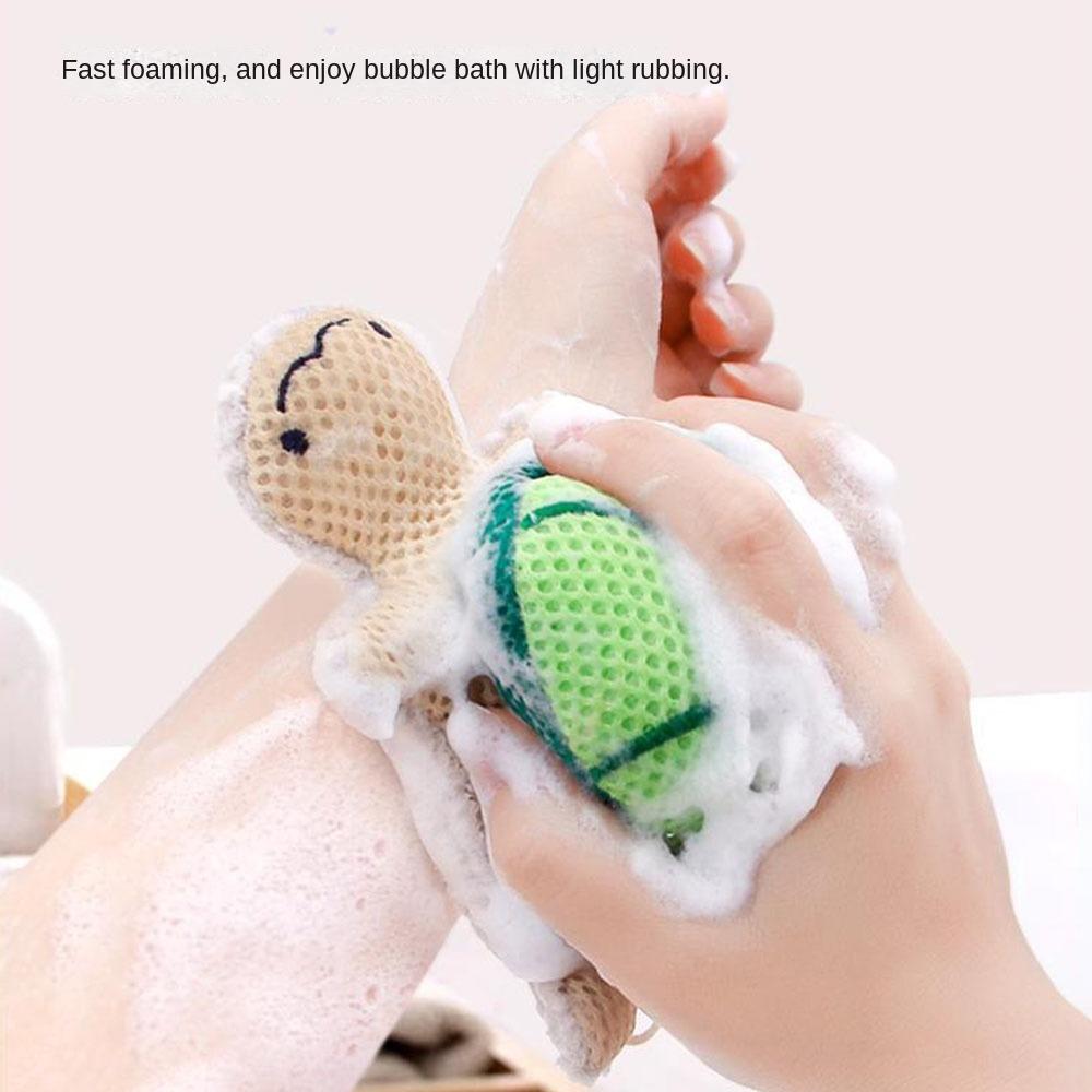 Reusable Turtle Bath Ball Soft Rich Bubble Bath Towel Scrubber Bathroom Accessories
