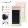 ANNAFRIS Премиум L/L+/LC/LD/LU(M) Завиток Матовый Черный Индивидуальные Накладные Ресницы Наращивание Натуральные Мягкие Искусственные Ресницы Для Макияжа Maquiagem