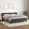 3127626 vidaXL Divan Bed and Mattress Dark Grey 180x200cm Velvet