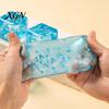 Clear Cube Toy Squeeze with Glitter Snowflake Anxiety Relief Stress Portable Reducer Sensory Soft Stretchy Ice Pinch Party