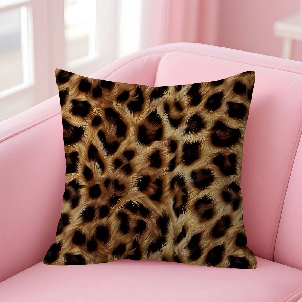 Fashion Leopard  Personalized Pillow Dust Cover Bedroom Kids Party Decoration Pillowcase Birthday Children Gift