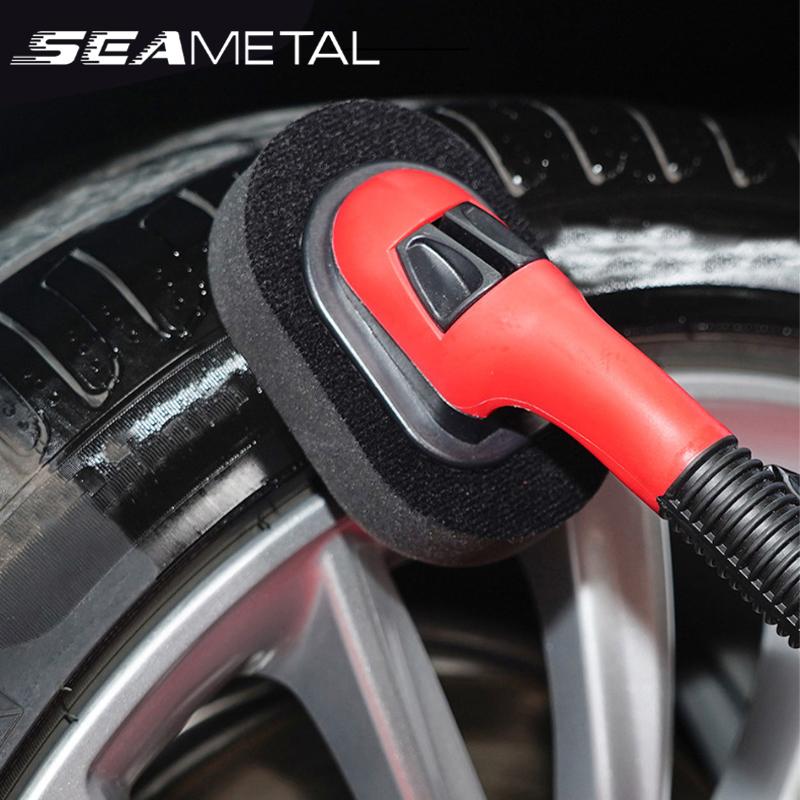 SEAMETAL Автомобильная шина, колесо, восковая губка, щетка с длинной ручкой, нескользящая чистящая щетка, полировальный инструмент