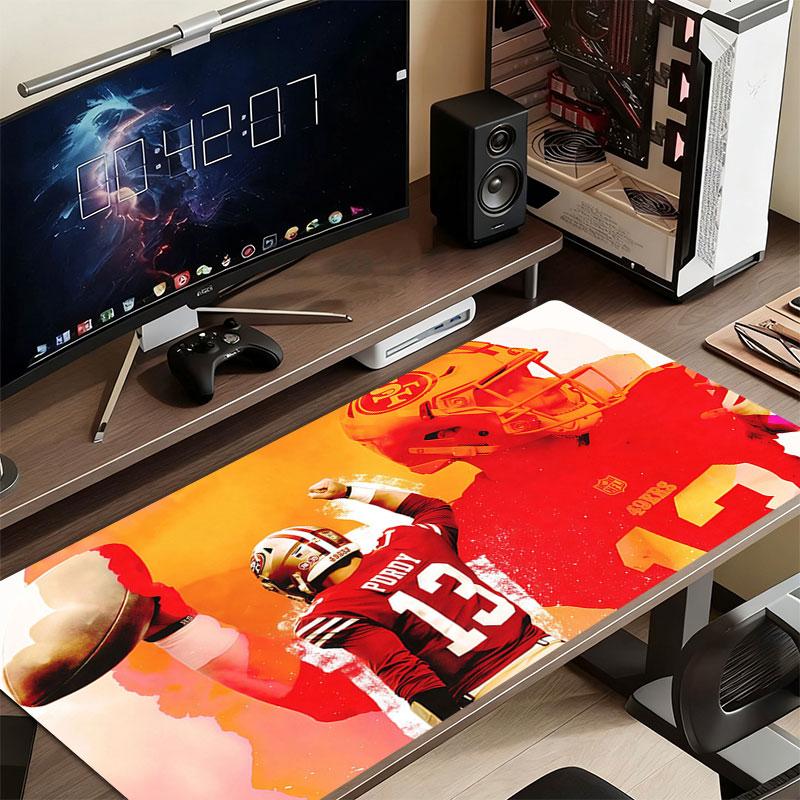 Purdy Mouse Pad, Large Gaming Desk Mat, Non-slip XXL Mousepad for Laptop & Tablet, Mini PC Playmat with Stitched Edges