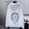 8603 CHROME HEARTS 2026 Новая Весна Осень Большой Размер Тонкий Стиль Классический Стиль Логотип Молния С Капюшоном Толстовка для Пар