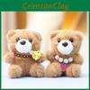 Stuffed Bear Plushie Pendant With Soft Pp Cotton Filling Keychain Women For